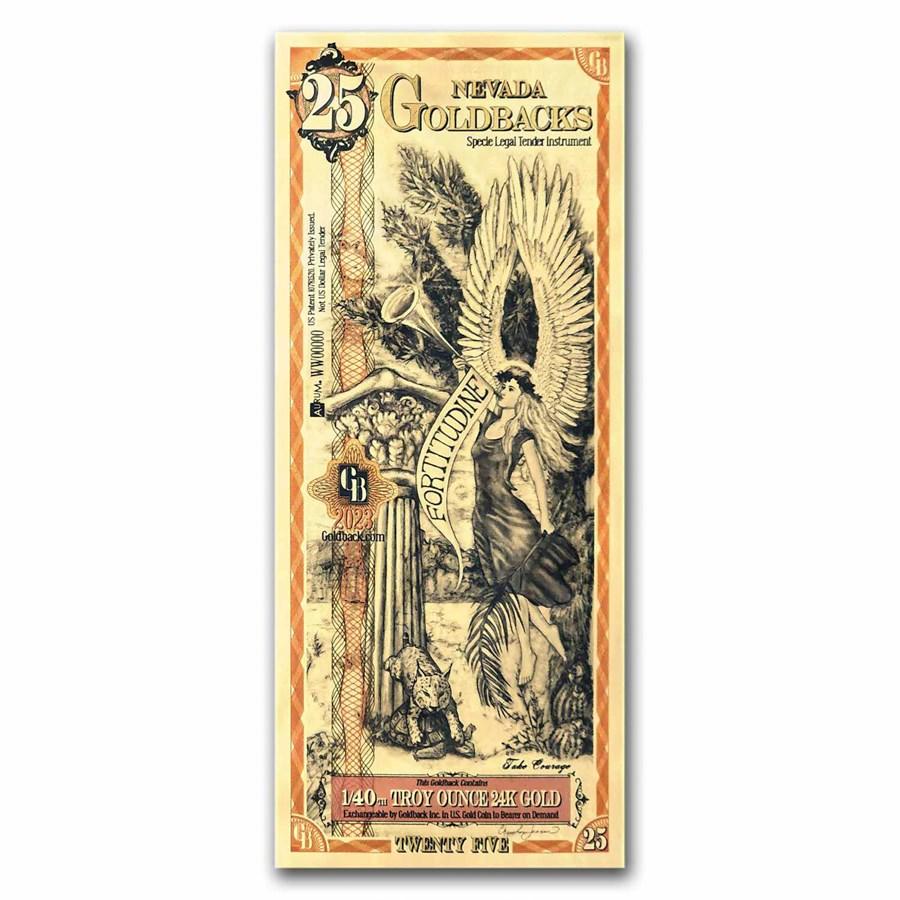 25 Nevada Goldback Gold Foil Note 1/40 Troy Oz (24K)