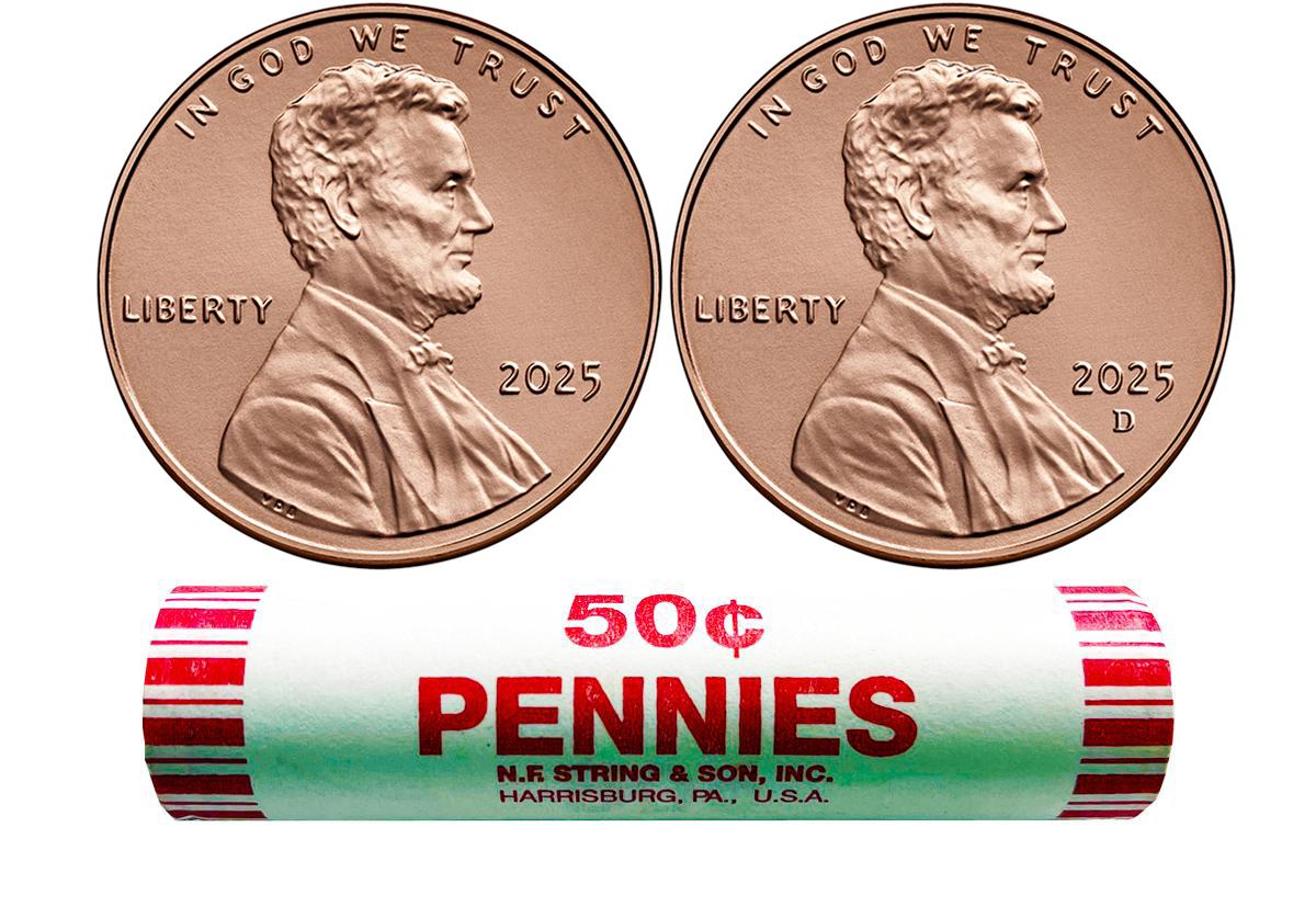 2025 P&D Lincoln Shield Cent - Union Shield Rolls