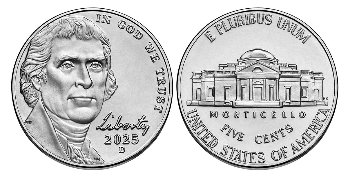 2025-D Jefferson Nickel Gem BU (Brilliant Uncirculated)