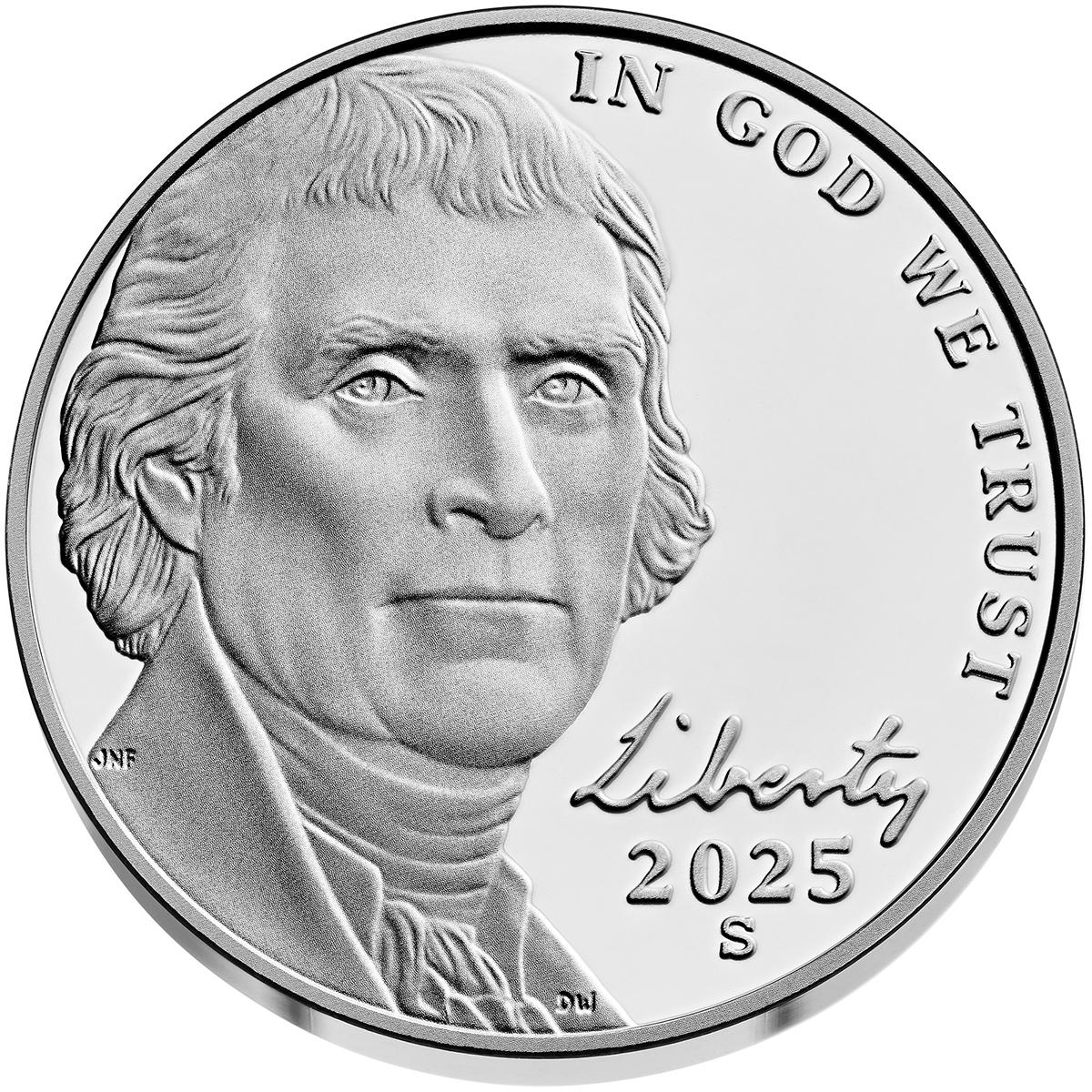 2025-S Jefferson Nickel PROOF Coin 2025 Proof Nickel Coin
