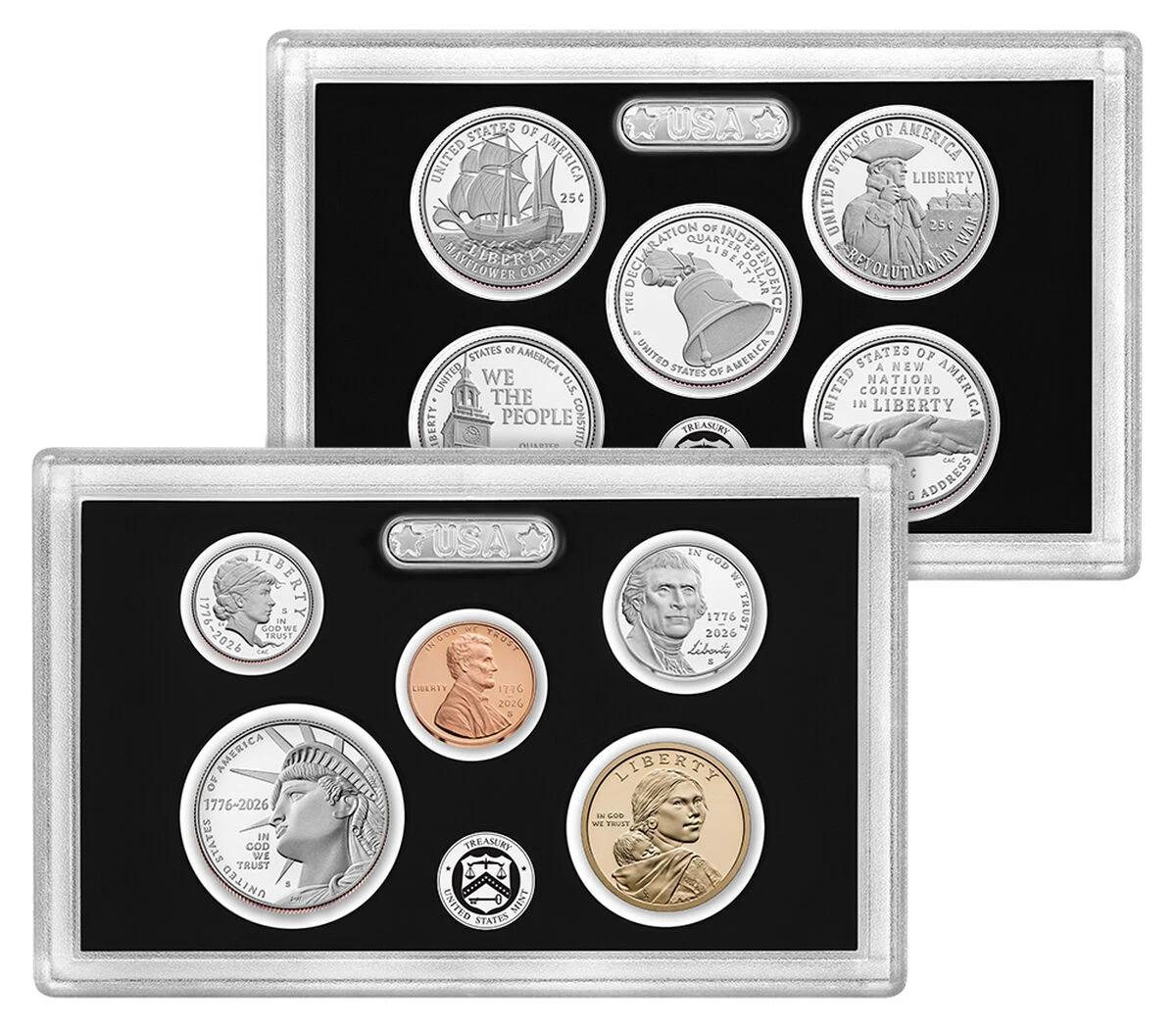 2026 SILVER POOF SET Semiquincentennial 10 Coin US Mint Proof Set