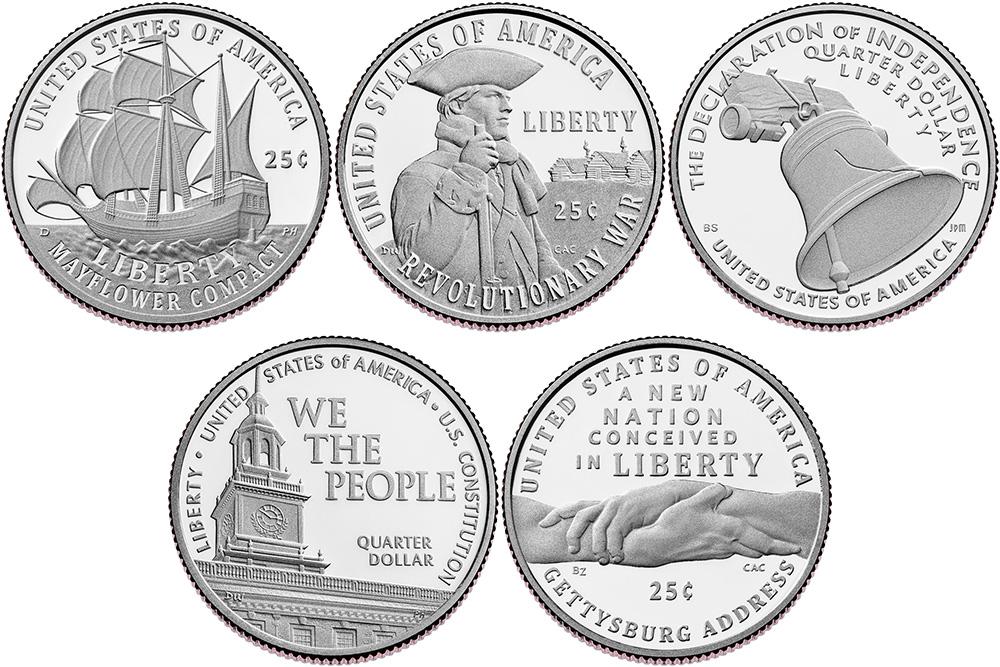 2026 SILVER PROOF QUARTER SET Semiquincentennial 5 Coin No BOX or COA