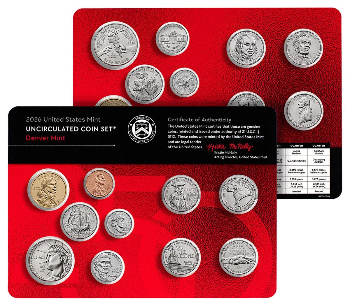 2026 Mint Set Semiquincentennial 20 Coin U.S. Mint Uncirculated Set