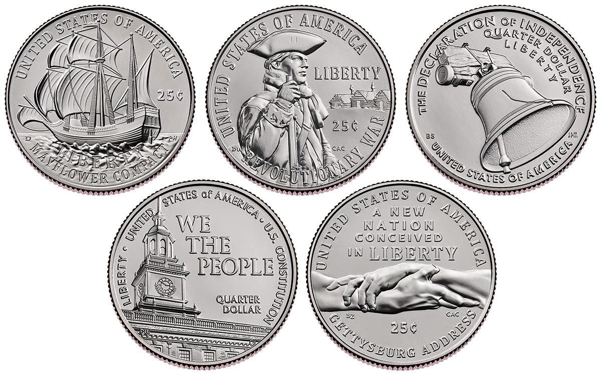 2026 Semiquincentennial Quarters Complete Set Philadelphia (P) Mint Uncirculated (5 Coins)