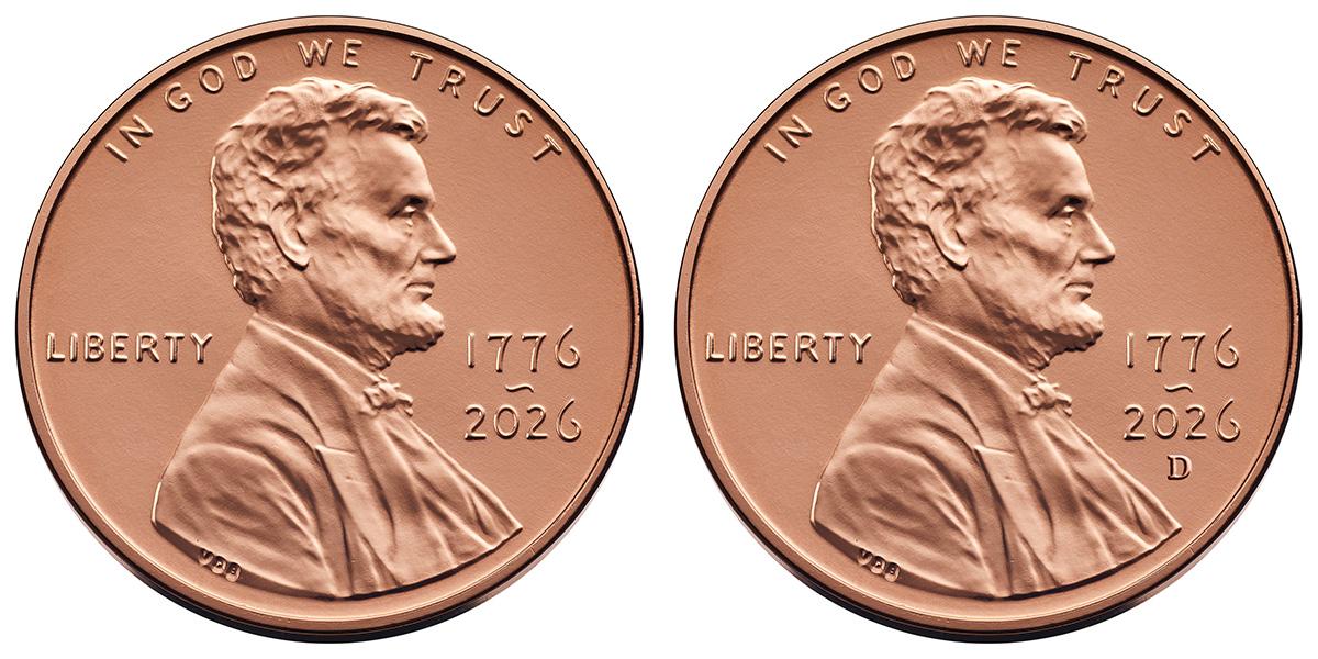 2026 P & D Lincoln Shield Cents Uncirculated Only in Mint Sets 1776-2026 Penny