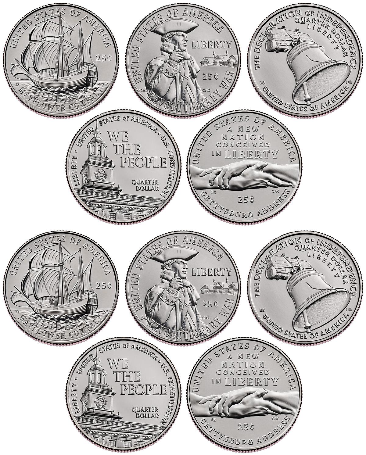 2026 Semiquincentennial Quarters Complete Set P & D Uncirculated (10 Coins)