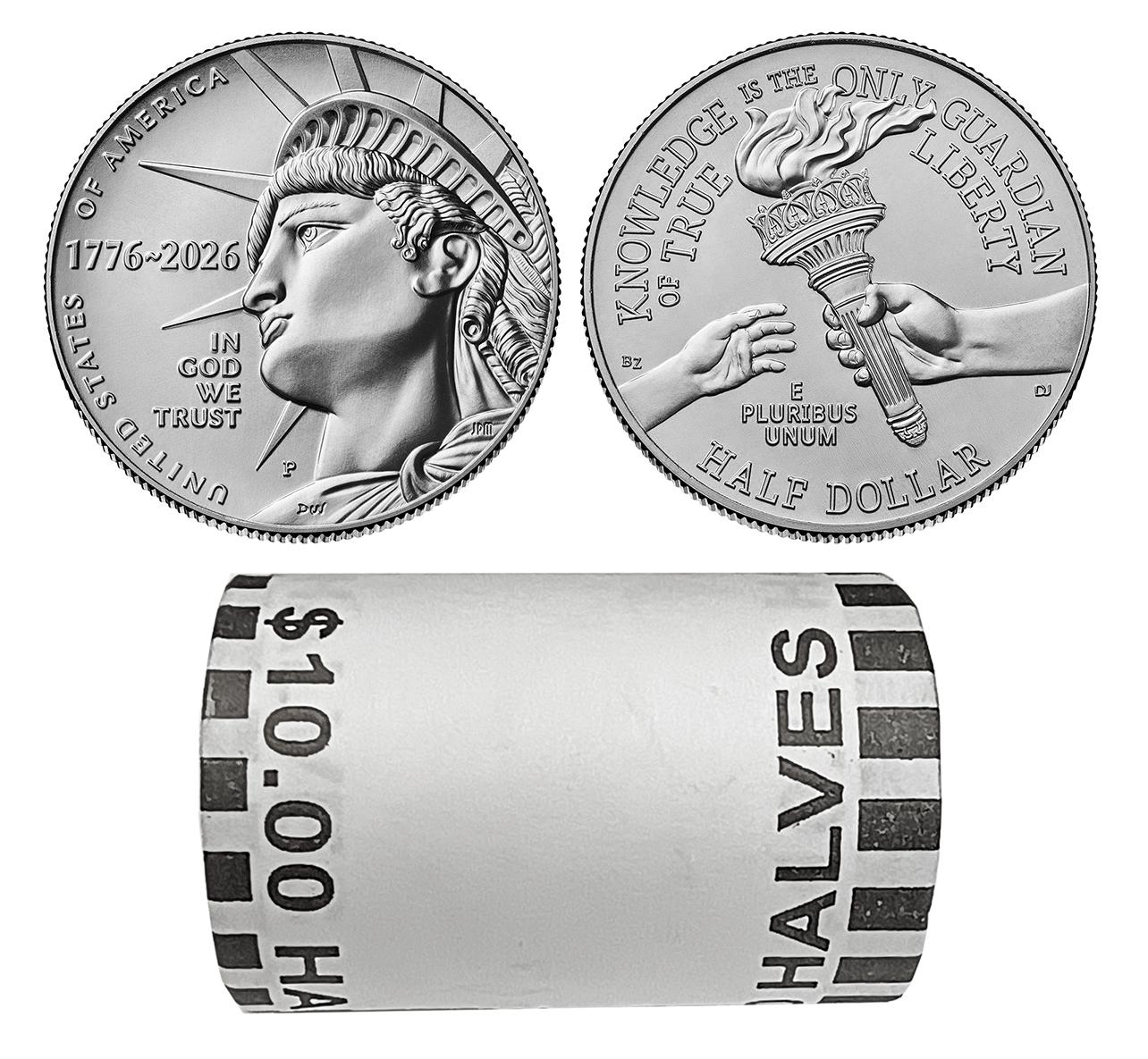 2026-P Liberty Half Dollar Semiquincentennial UNC ROLL